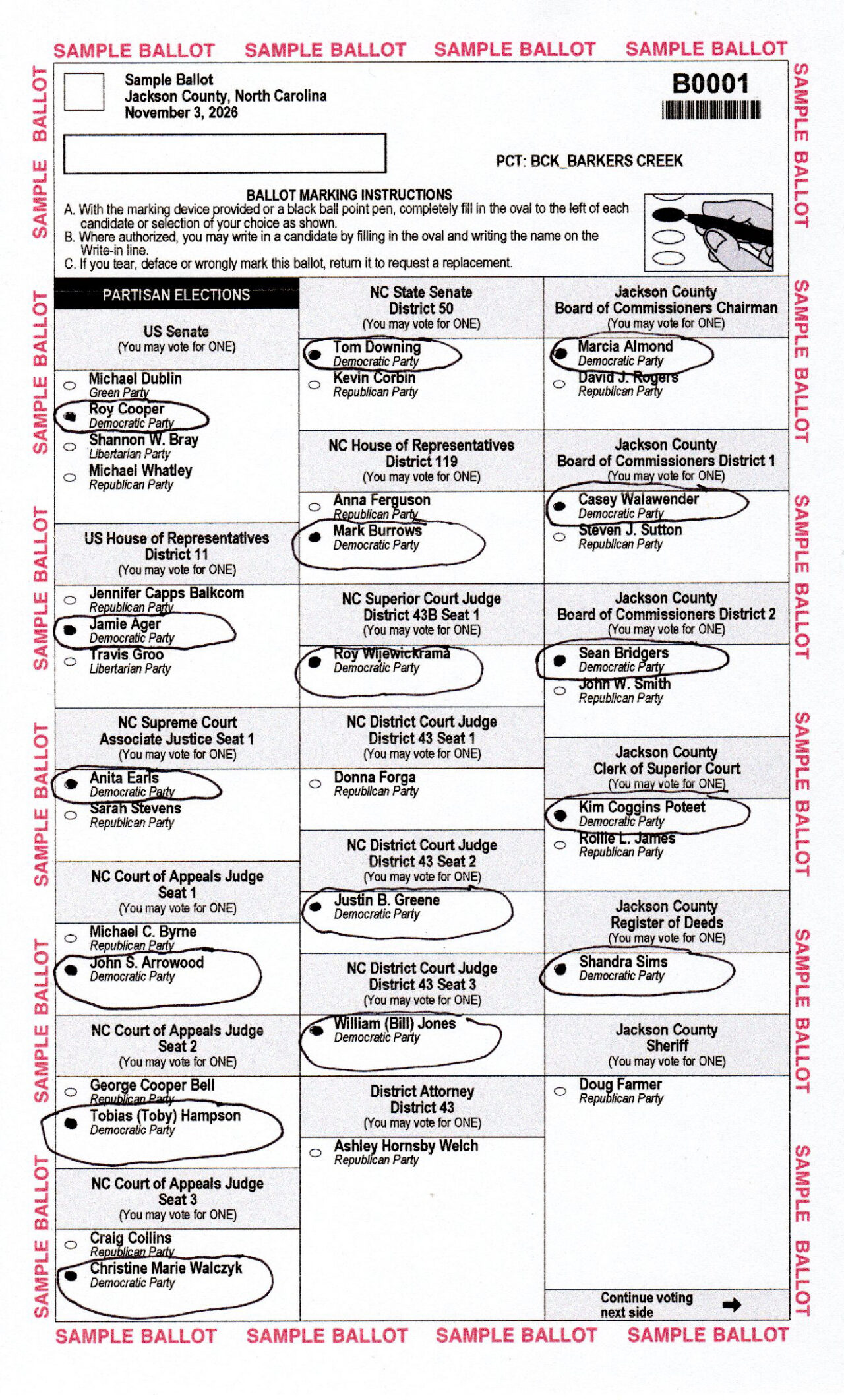 Jackson County Democrats 2026 Sample Ballot - Jackson Dems
